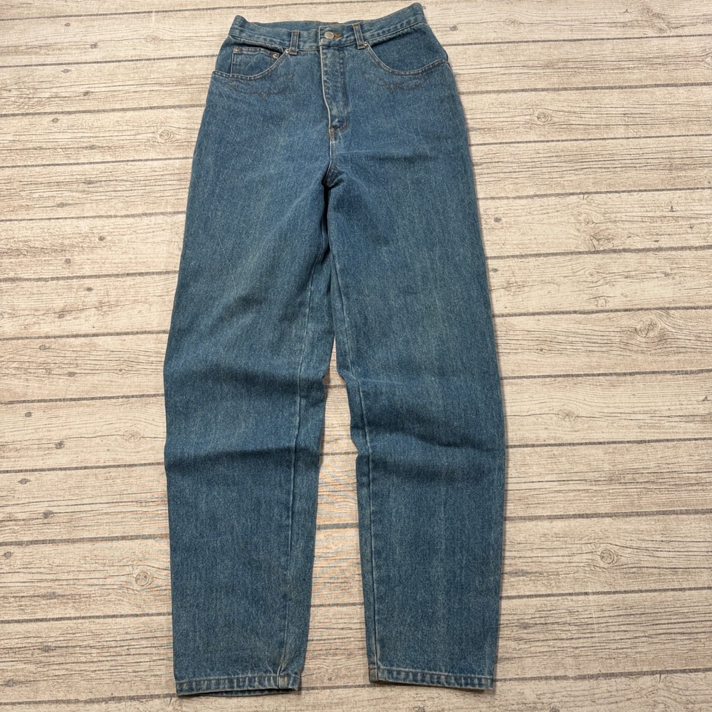 Vintage Gitano Mom Jeans Women's 8 Blue Denim High Rise Tapered Leg Relaxed Fit